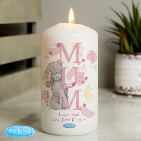 Personalised Mum Me to You Pillar Candle Extra Image 1